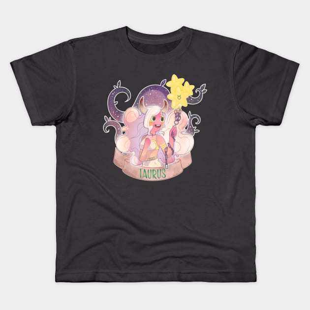 Taurus Kids T-Shirt by Meeko_Art